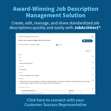 Click to learn about our award-winning job description management solution, JobArchitect – create, manage, and share job descriptions easily
